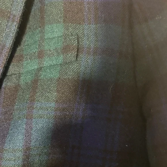 J. Crew Women's Tartan Blazer - Navy and Forest Green - Picture 8 of 12